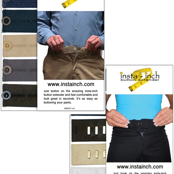 PANTS SAVER 5 HOOK & 5 BUTTON WAISTBAND EXTENDERS - Picture 1 of 9